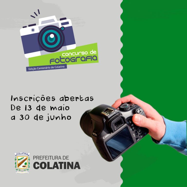 INSCRIÇÕES ABERTAS PARA CONCURSO DE FOTOGRAFIA “CENTENÁRIO DE COLATINA”