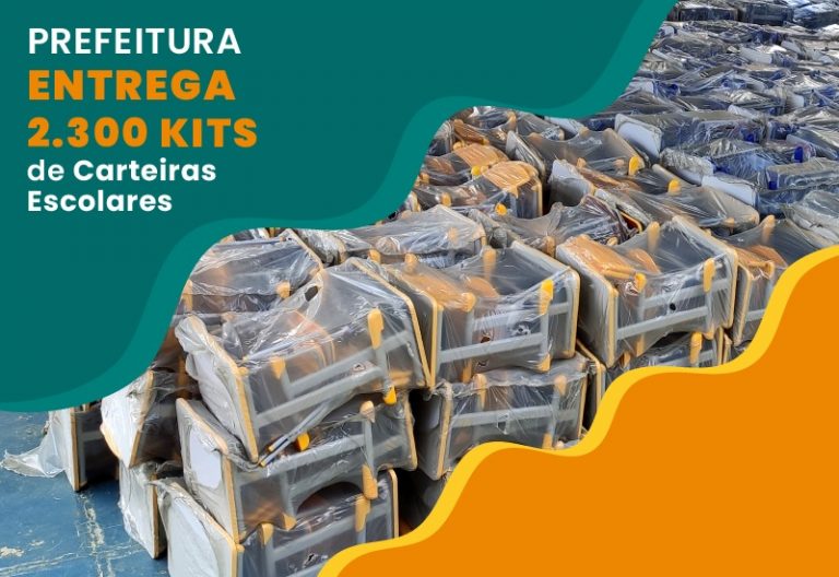 PREFEITURA DE COLATINA ENTREGA 2,3 KITS MIL DE CARTEIRAS ESCOLARES